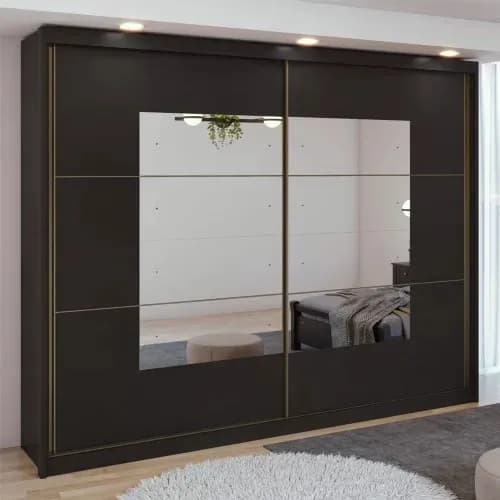 GUARDA ROUPA 2 PORTAS LOPAS TORONTO C/ ESPELHO