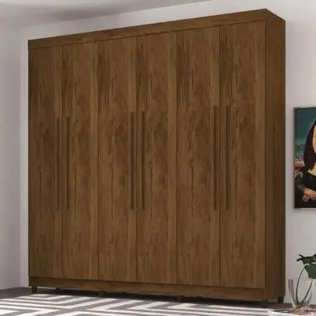 GUARDA ROUPA 6 PORTAS ZANZINI ELEGANCE COM ESPELHO