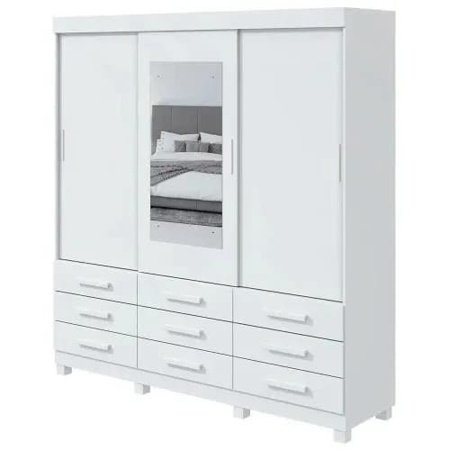 GUARDA ROUPA 3 PORTAS LOPAS ANNE C/ ESPELHO