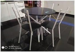 MESA 4 CADEIRAS GRANITADA GOL ESTRELA