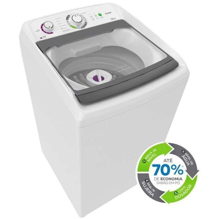 Lavadora de Roupas Consul 12kg CWH12AB com Dosagem Extra Econômica – Branca