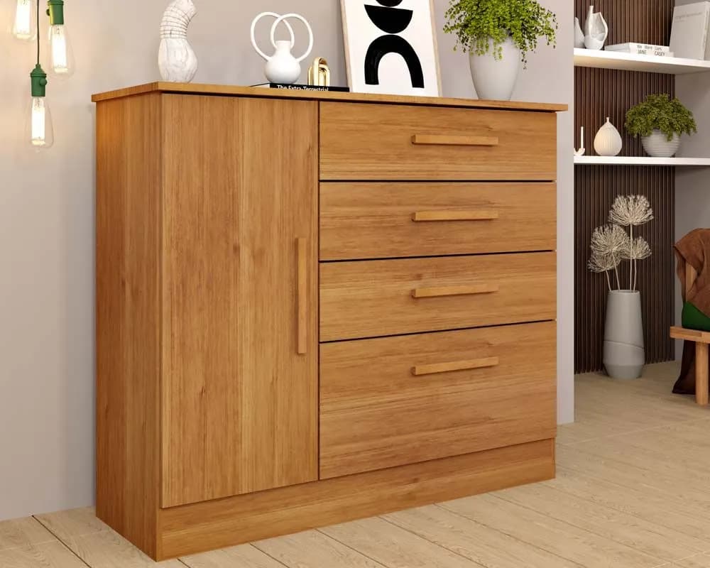 CÔMODA SAPATEIRA CHICAGO 4 GAVETAS