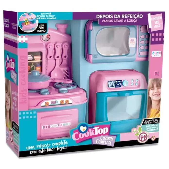 BRINQUEDO COOKTOP LAVA LOUCA E MICROONDAS
