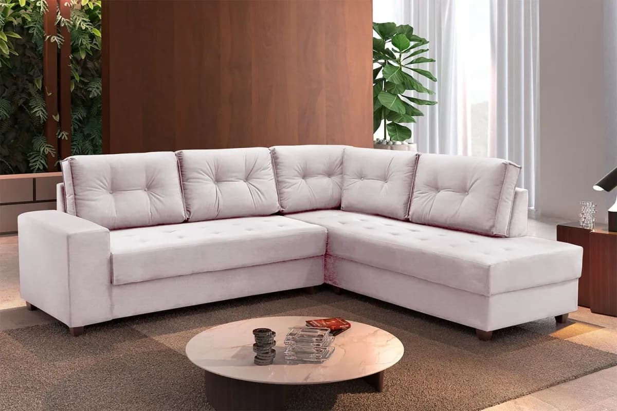 SOFA CANTO CHENILE RONDOMOVEIS 5290