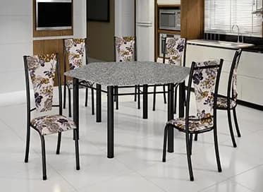 MESA COM 6 CADEIRAS GRAN. BM VERONA SEXTAVADA