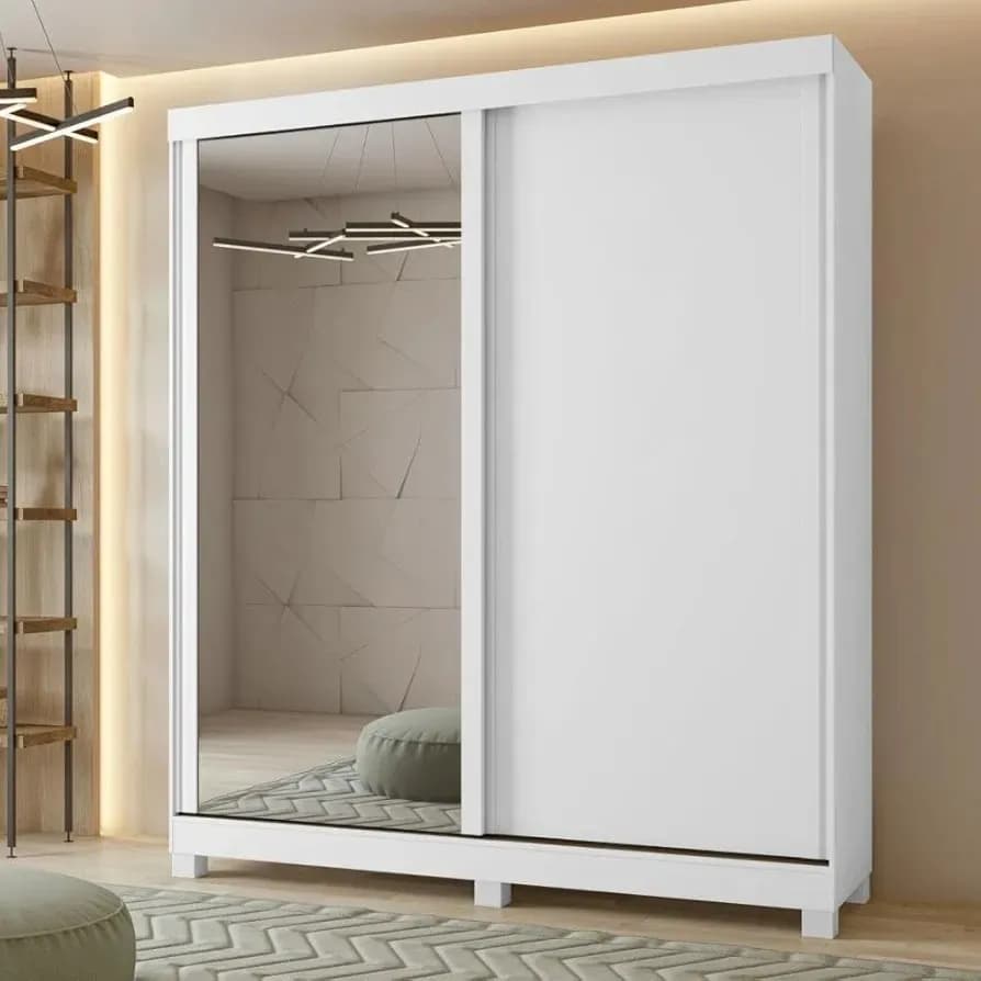 GUARDA ROUPA 2 PORTAS LOPAS ZEINE C/ ESPELHO