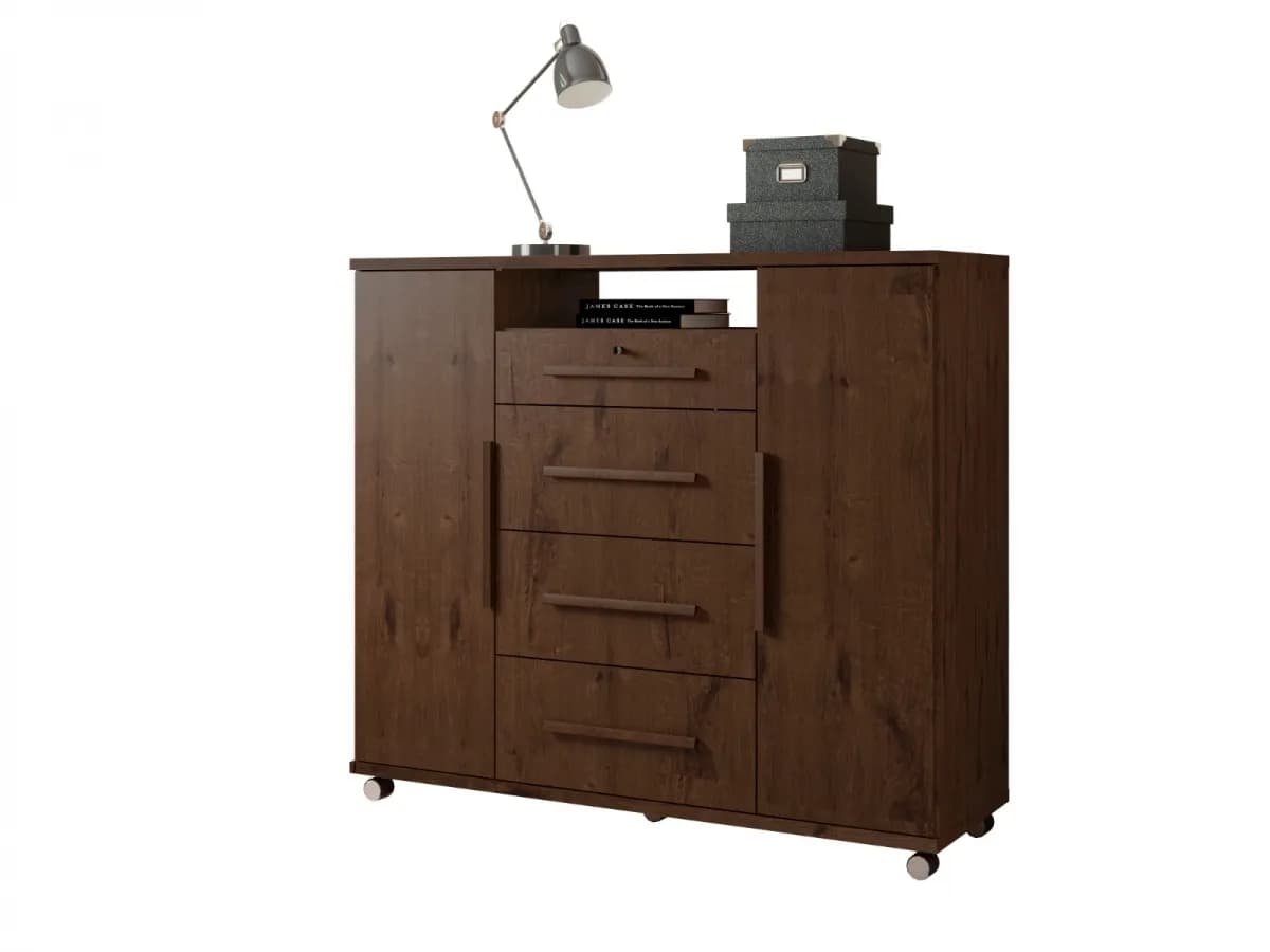 CÔMODA SAPATEIRA ZANZINI VERSÁTIL 4 GAVETAS